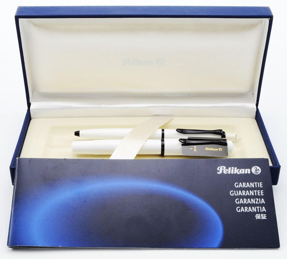 Pelikan M100 (Old Style) Fountain Pen and Ballpoint Set - White w